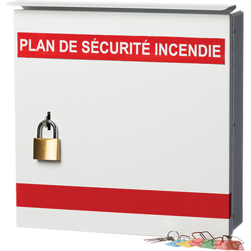 Boîte pour plan de s&eacute;curit&eacute; en cas d'incendie Consource