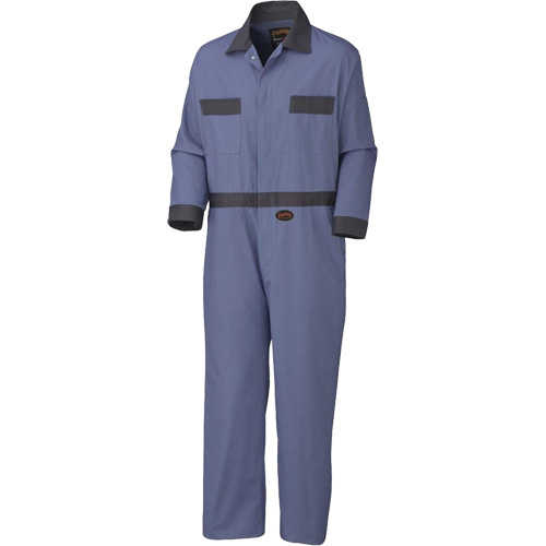 5133 Coveralls with Concealed Brass Buttons, Men's, Navy Blue, Size 36 Consource