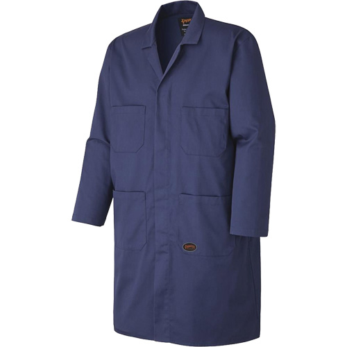 512 Shop Coat, Poly-Cotton, Small, Navy Blue Consource
