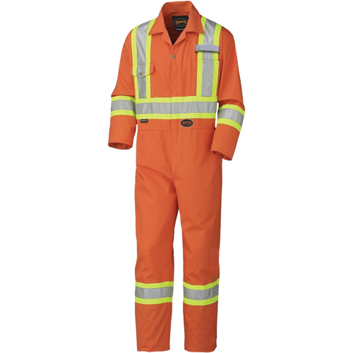 5513 Industrial Wash Coveralls, 36, High Visibility Orange Consource