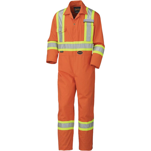 5513T Industrial Wash Coveralls, 40 (Tall), High Visibility Orange Consource