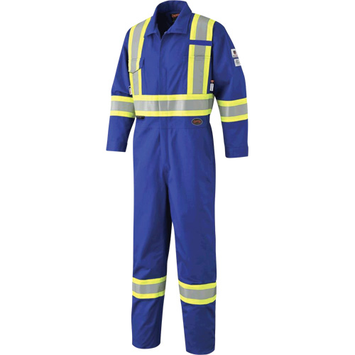 7704 FR-Tech&reg; High-Visibility Coveralls, Size 42, Royal Blue, 10 cal/cm²/9.7 cal/cm² Consource