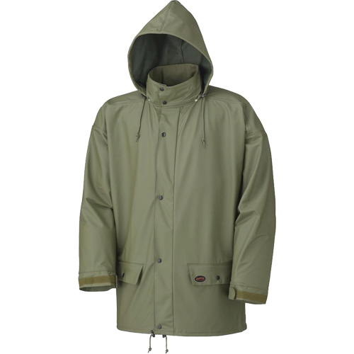 D7000 Stretch Rain Jacket, Polyurethane, X-Small, Green Consource