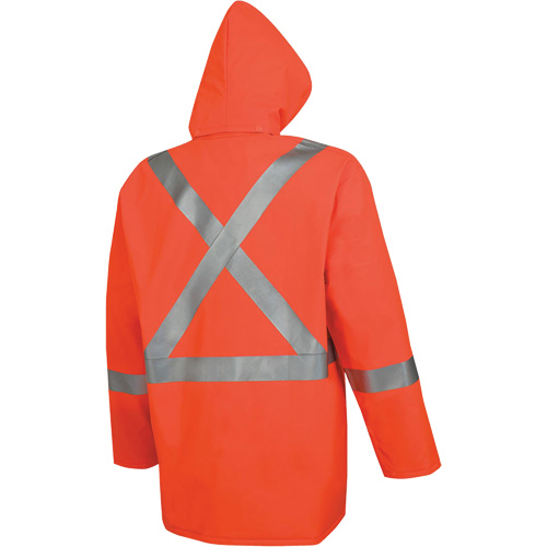 576J High-Visibility FR Rain Jacket, Small, High Visibility Orange Consource