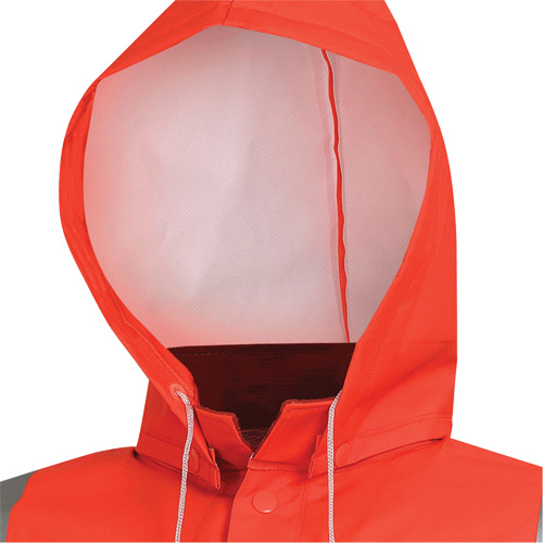 576J High-Visibility FR Rain Jacket, Small, High Visibility Orange Consource