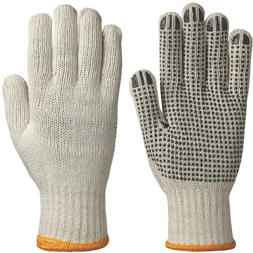 501 Gants tricot&eacute;s &agrave; points sur la paume, Poly/coton, Petit Consource