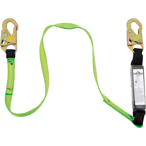 SA-5400-6 Shock Absorbing Lanyard, 6', Snap Hook Center, Snap Hook Leg Ends, Polyester Consource