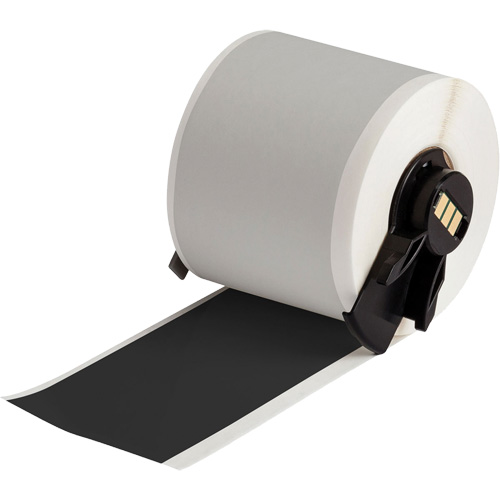Ruban adh&eacute;sif permanent toutes saisons pour &eacute;tiquettes, Vinyle, Noir, Largeur de 2" Consource
