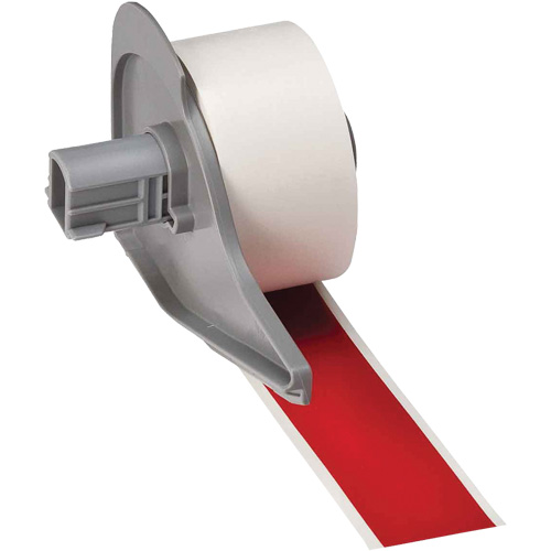All-Weather Permanent Adhesive Label Tape, Vinyl, Red, 1" Width Consource