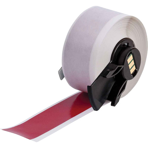 Multi-Purpose Label Tape, Vinyl, Red, 1" Width Consource