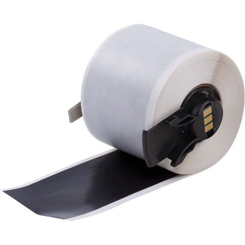 Multi-Purpose Label Tape, Vinyl, Black, 1.9" Width Consource