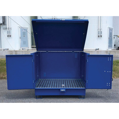 Palette de d&eacute;versement en acier avec couvercle rigide S-4 Ultra, 61" lo x 54,4" la x 52" h, Capacit&eacute; de charge 4700 lb Consource