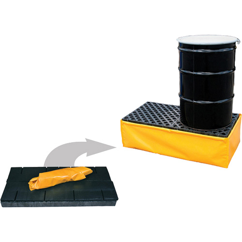 2-Drum Flexible Ultra-Spill Pallet&reg;, 66 US gal. Spill Capacity, 48" x 24" x 14" Consource