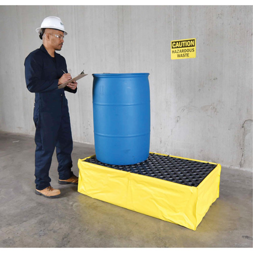 2-Drum Flexible Ultra-Spill Pallet&reg;, 66 US gal. Spill Capacity, 48" x 24" x 14" Consource