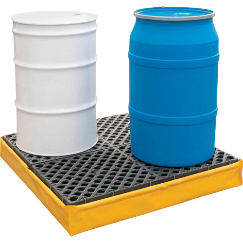 4-Drum Flexible Ultra-Spill Pallet&reg;, 66 US gal. Spill Capacity, 48" x 48" x 7" Consource