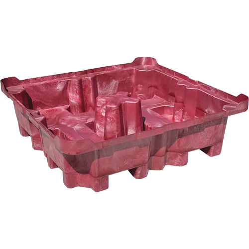 4-Drum Ultra-Spill King&reg; Drum Spill Pallet, 85 US gal. Spill Capacity, 51" x 51" x 17.5" Consource