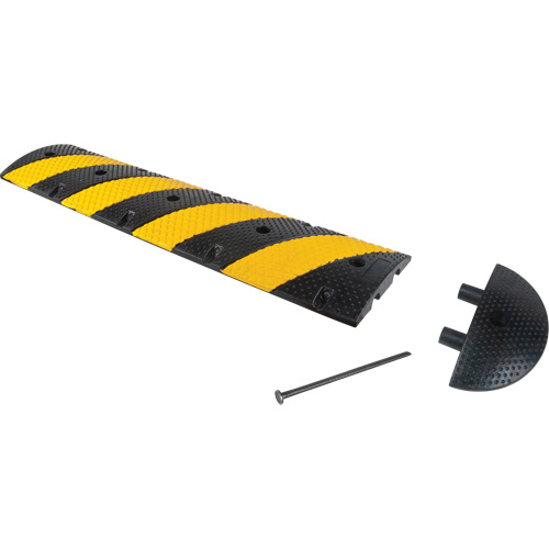 Speed Bump Kit, Rubber, 4' L x 11" W x 2" H Consource