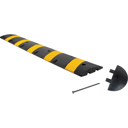 Speed Bump Kit, Rubber, 6' L x 11" W x 2" H Consource