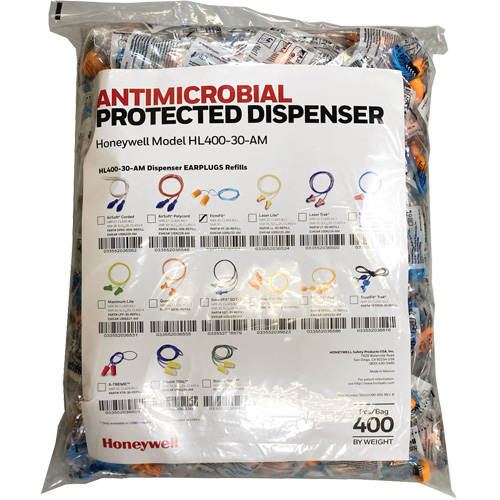 FF-30 Earplugs Refill for HL400 Dispenser, Bulk - Polybag, Corded Consource