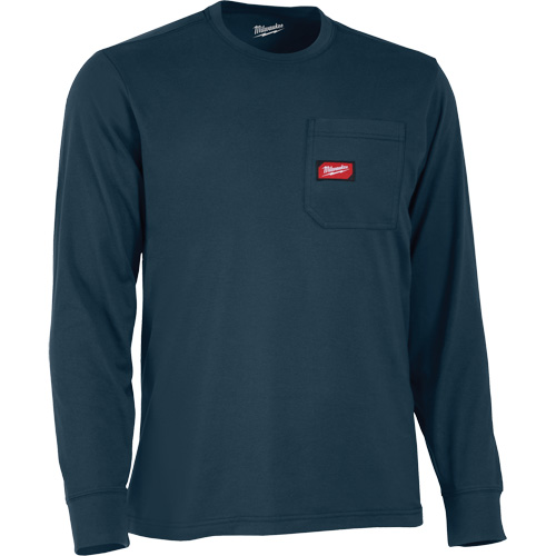 T-shirt &agrave; manches longues avec poches Gridiron, Hommes, Petit, Bleu Consource
