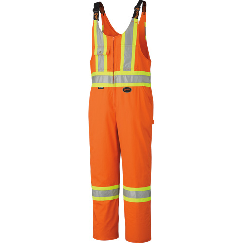 6617ZT High-Visibility Safety Overalls with Leg Zippers, Poly-Cotton, 40 (Tall), High Visibility Orange Consource