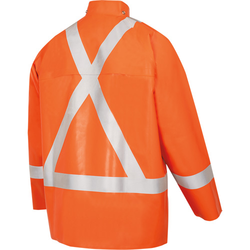 5990J Manteau de s&eacute;curit&eacute; imperm&eacute;able tr&egrave;s robuste ignifuge et r&eacute;sistant aux arcs &eacute;lectriques, Petit, Orange haute visibilit&eacute;, 11 cal/cm² Consource