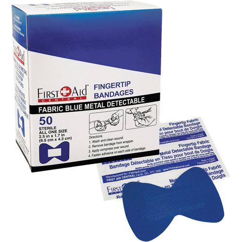 Bandages, Fingertip, Fabric Metal Detectable, Non-Sterile Consource