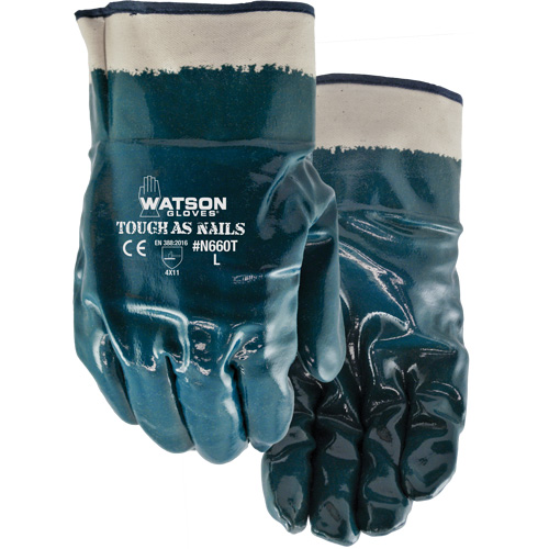 Gants r&eacute;sistants aux produits chimiques Tough-As-Nails, Taille T-Grand, Coton/Nitrile Consource