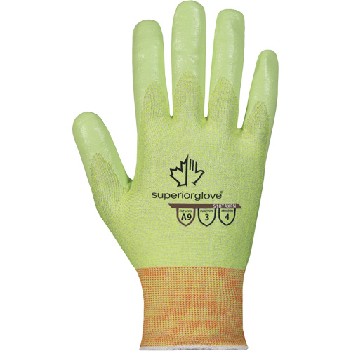 Hi-Viz S18TAXFN Cut-Resistant Gloves, Size 6, 18 Gauge, Foam Nitrile Coated, TenActiv Shell, ASTM ANSI Level A9 Consource