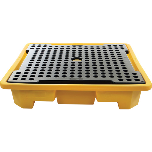 4-Drum Spill Pallet, 66 US gal. Spill Capacity, 57.5" x 57.5" x 12" Consource