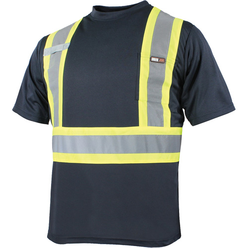 T-shirt &agrave; manches courtes et s&eacute;chage rapide, Polyester, Petit, Bleu marine Consource