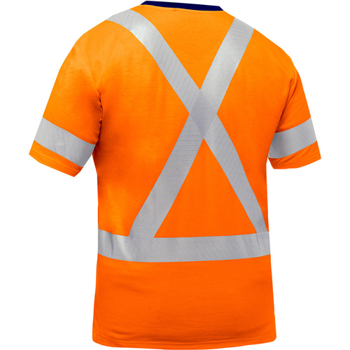 Bisley&reg; X-Back Short Sleeve Shirt, Poly-Cotton, Small, High Visibility Orange Consource