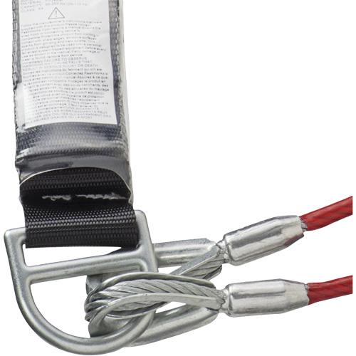 SA-55522-4 PVC-Coated Shock Absorbing Lanyard, 4', Form Hook Center, Snap Hook Leg Ends, Galvanized Steel Consource