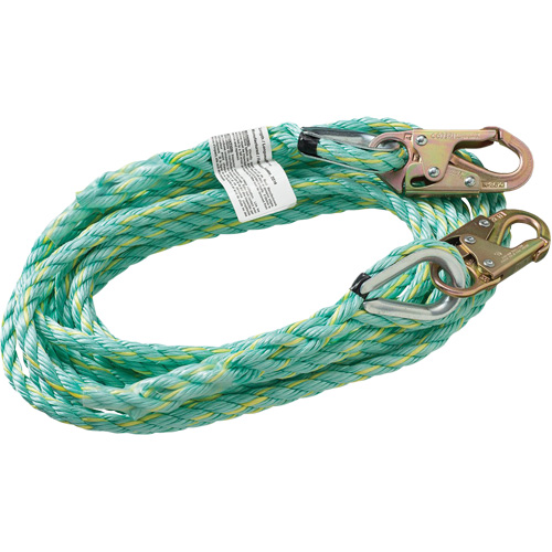 VL-1122-100 Vertical Lifeline Rope with Anchor End Snap Hook, Copolymer Consource