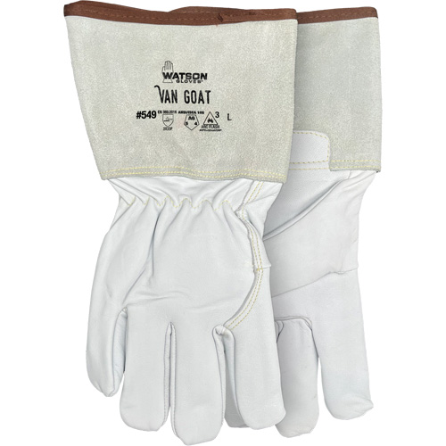 Gants r&eacute;sistant &agrave; la coupe et &agrave; l'arc &eacute;lectrique Van Goat 549, Taille Moyen, Enveloppe en Cutshield/Para-aramide/Polyester/Acier inoxydable/Ch&egrave;vre, ASTM ANSI niveau A6/EN 388 niveau F Consource