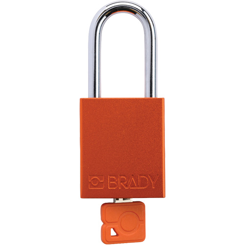 Velocity Plus Safety Lockout Padlock, Orange, Keyed Alike, Aluminum, 1-1/2" Width Consource