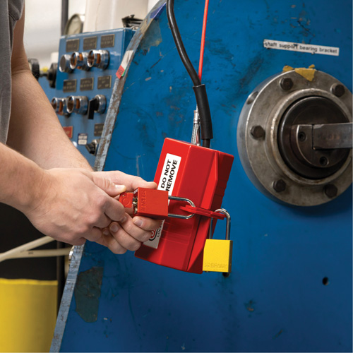 Velocity Plus Safety Lockout Padlock, Orange, Keyed Alike, Aluminum, 1-1/2" Width Consource