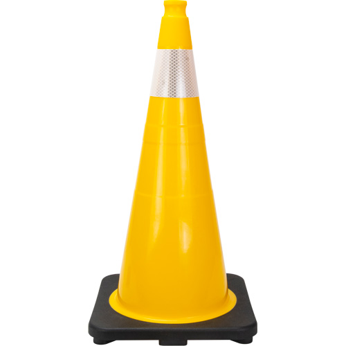 Premium Traffic Cone, 28", Yellow, 4" Reflective Collar(s) Consource
