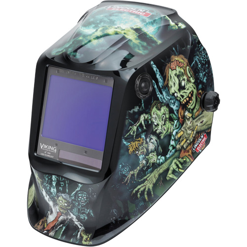 VIKING 3350 Zombie Welding Helmet, 3.74" L x 3.34" W View Area, 5 - 13 Shade Range Consource