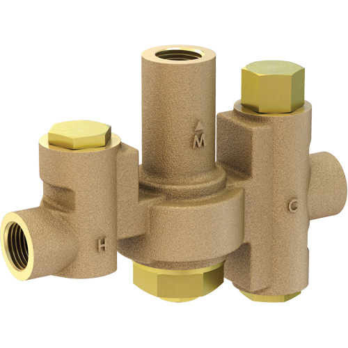 Vanne m&eacute;langeuse thermostatique de moyenne capacit&eacute; pour les douches oculaires et faciales individuelles, 2 - 35,1 gal./min Consource