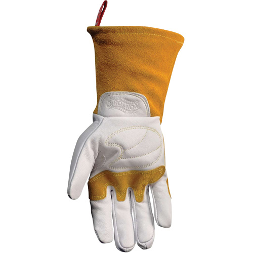 Caiman&reg; Premium TIG/MIG Welder's Gloves with FR Insulated Split Cowhide Back, Grain Goatskin, Size Large Consource