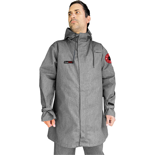 Manteau CoreMAX FR 35" avec capuchon attach&eacute;, 4T-Grand, Gris Consource