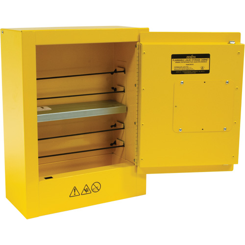 Armoire de s&eacute;curit&eacute; miniature pour produits inflammables, 2 gal., 1 Porte(s), 17" La x 22" h x 8" p Consource