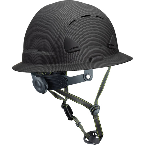 Fibre Metal Climbing Style Helmet with Full Brim, Meets CSA Type 2, Ratchet Suspension, Vented Consource