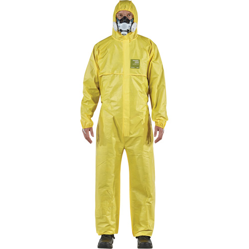 Combinaison AlphaTec 2300 STANDARD &agrave; coutures bord&eacute;es, mod&egrave;le 147, Petit, Jaune, Enduit de poly&eacute;thyl&egrave;ne/Polypropyl&egrave;ne Consource