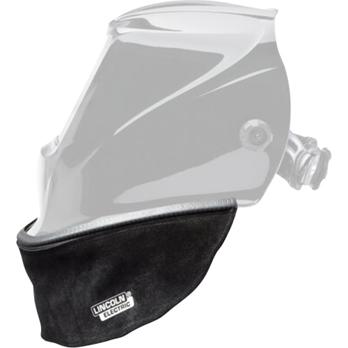 Split Leather Helmet Bib with Press Fit Seal, Black Consource