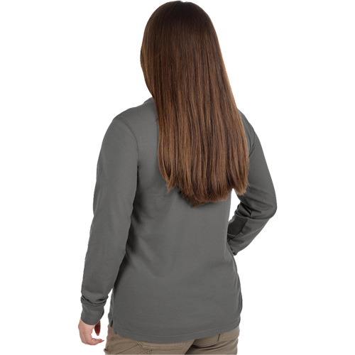 T-shirt &agrave; manches longues avec poches GRIDIRON, Femmes, T-petit, Gris Consource