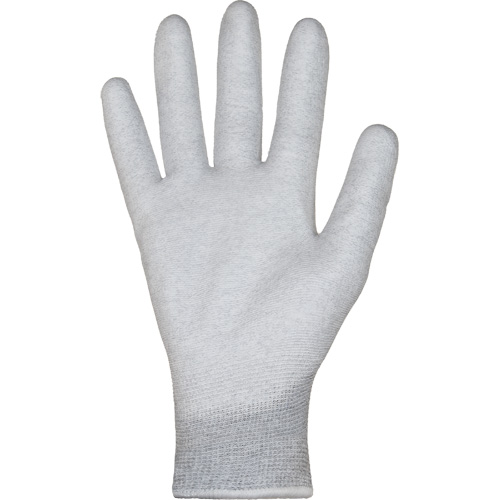 Gants blancs KnitActiv dissipatifs &eacute;lectrostatiques et peu pelucheux, 5, R&ecirc;vetement Polyur&eacute;thane, Calibre 13, Enveloppe en Nylon/Coton Consource
