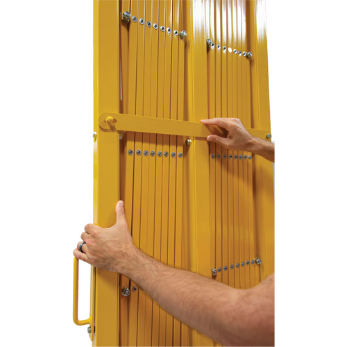 Barri&egrave;re extensible, 84" h x 20' lo, Jaune Consource