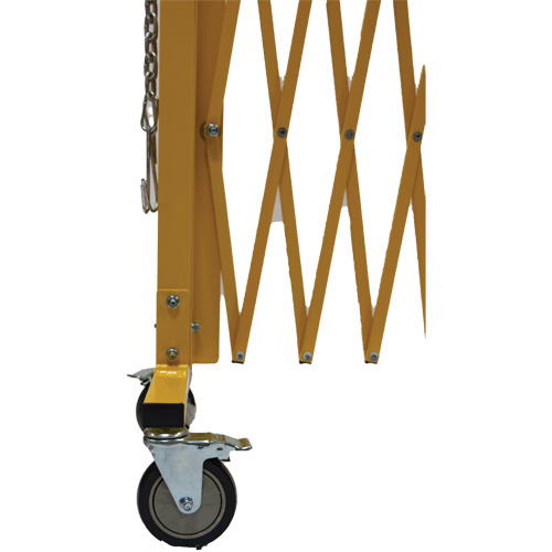 Barri&egrave;re extensible, 84" h x 20' lo, Jaune Consource